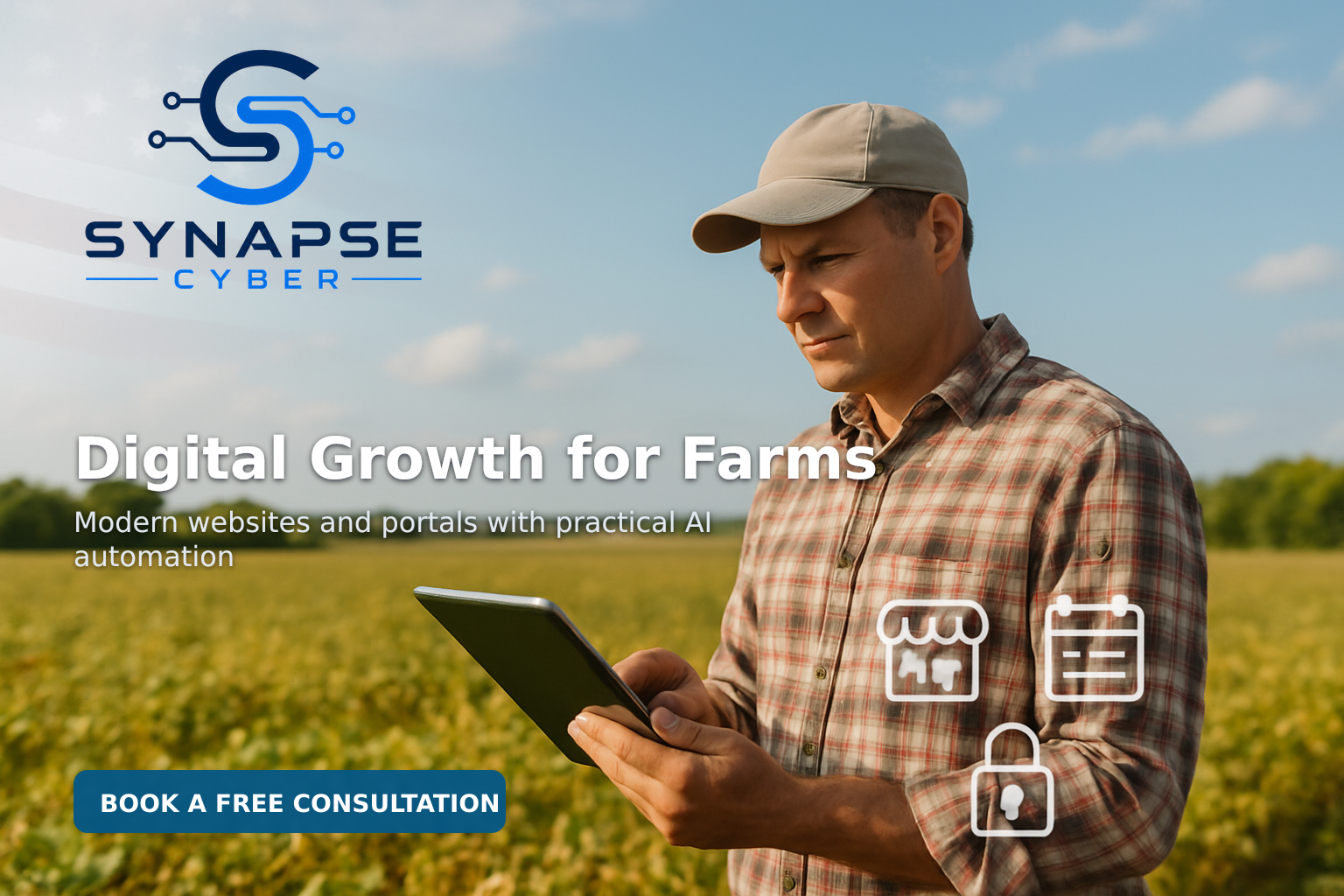 Illustration related to How Synapse Helps Farms with Website & Portal Design + AI Automation
