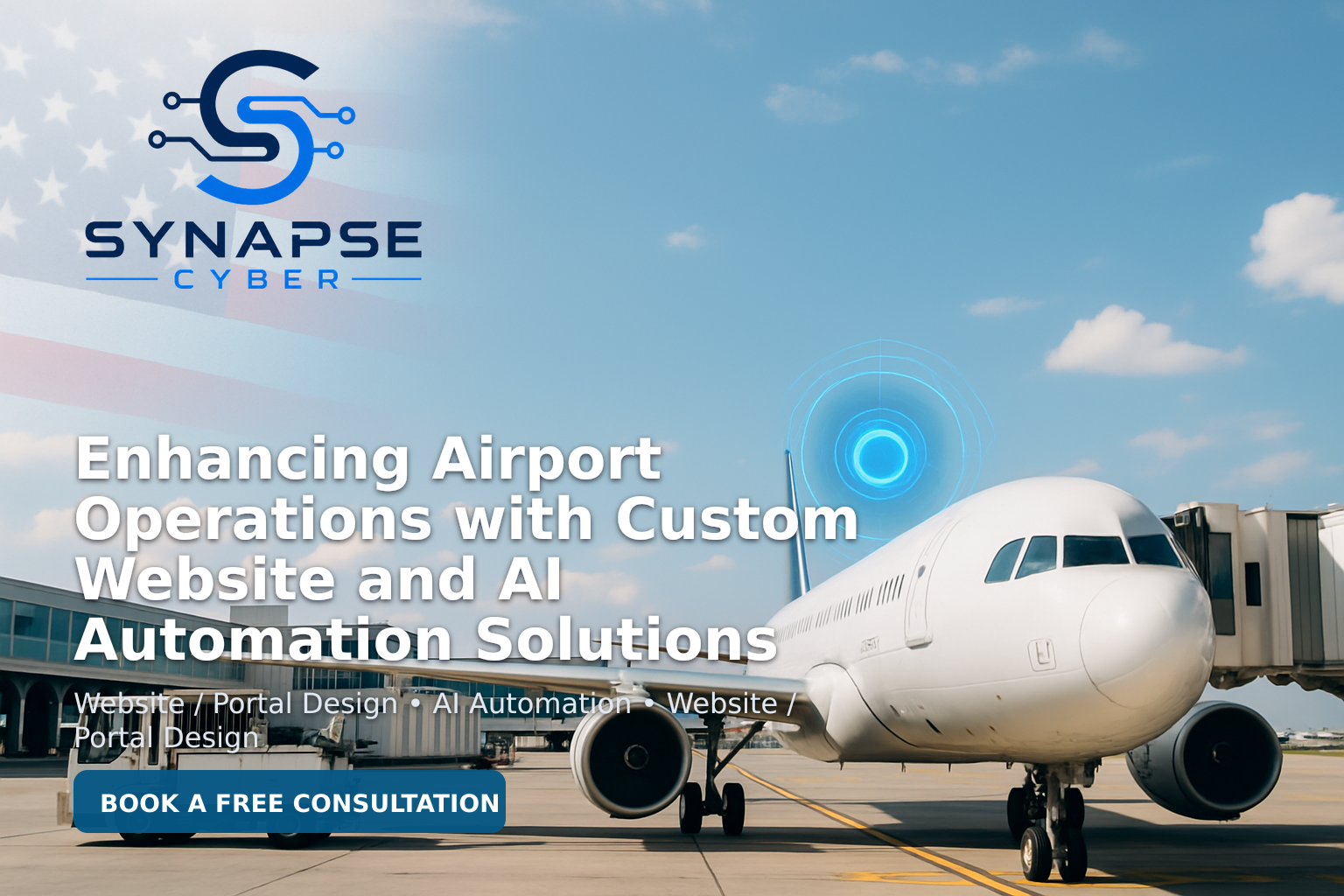 Illustration related to Enhancing Airport Operations with Custom Website and AI Automation Solutions
